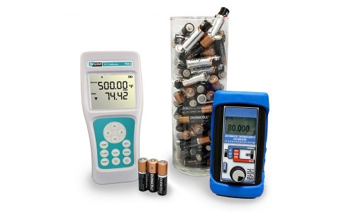 TEGAM temperature calibrators uses 6 batteries vs the competitions 80 - 10X the battery life for less expense and less waste