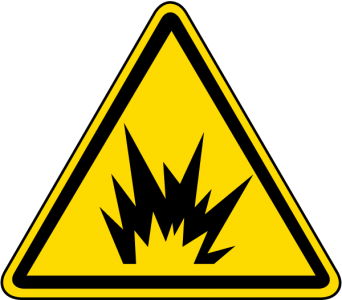 Explosion Hazard Warning Sign